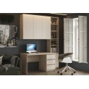 Стол письменный МК Стиль Бостон СП-001 МДФ дуб крафт золотой/белый глянец